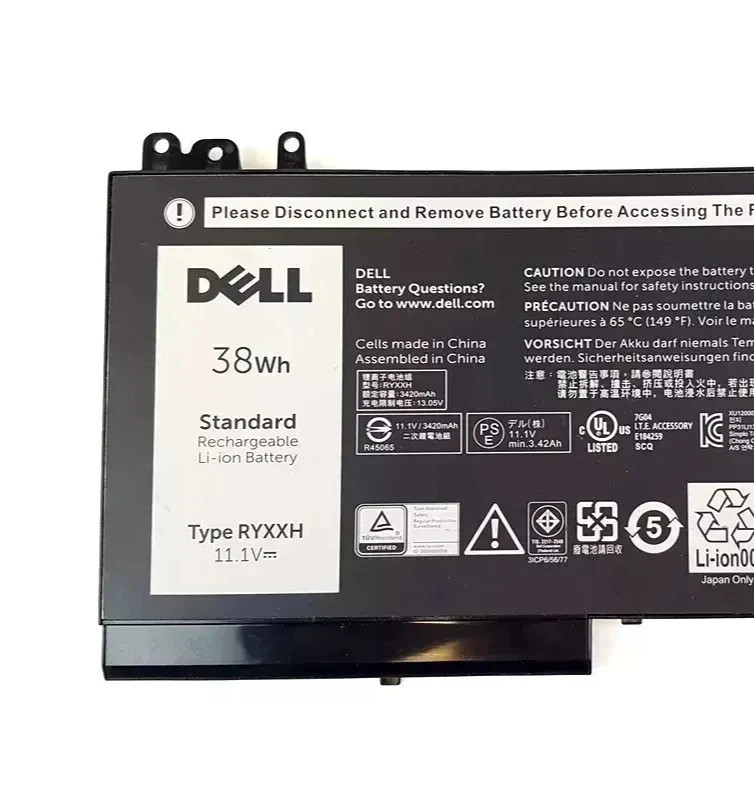 OEM Genuine RYXXH Laptop Battery For Dell Latitude 3150 3160 E5250 E5450 Series