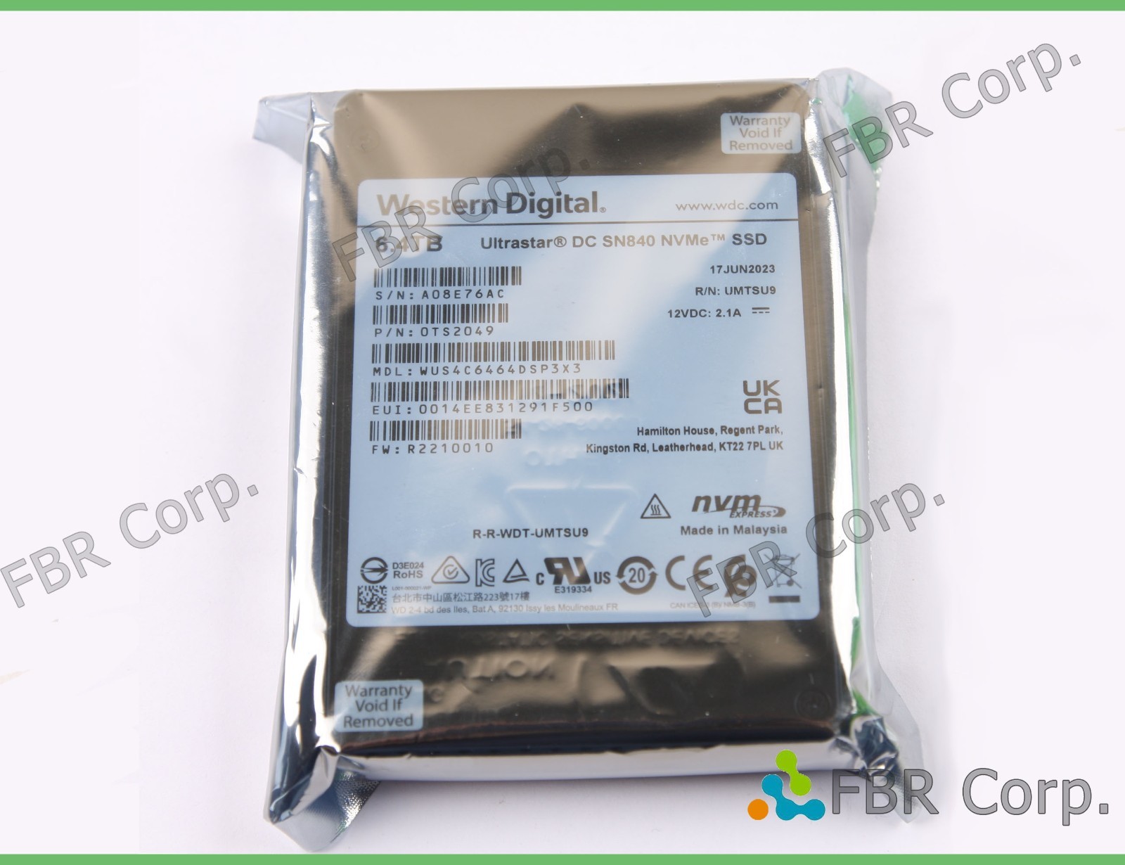 NEW WD SN840 Ultrastar 6.4TB U.2 NVMe PCIe 3.0 2.5'' WUS4C6464DSP3X3 0TS2049 SSD