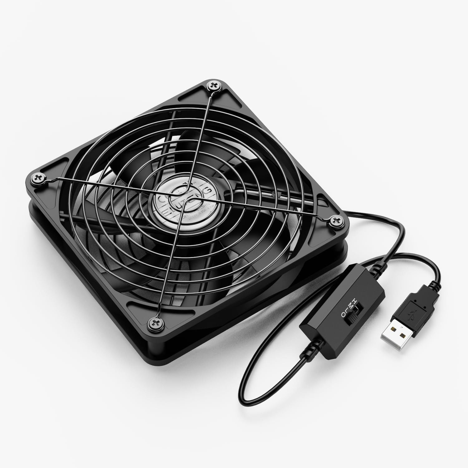 120Mm Fan with 3 Speed 5V USB Powered Case Fan 1500PRM Gaming PC