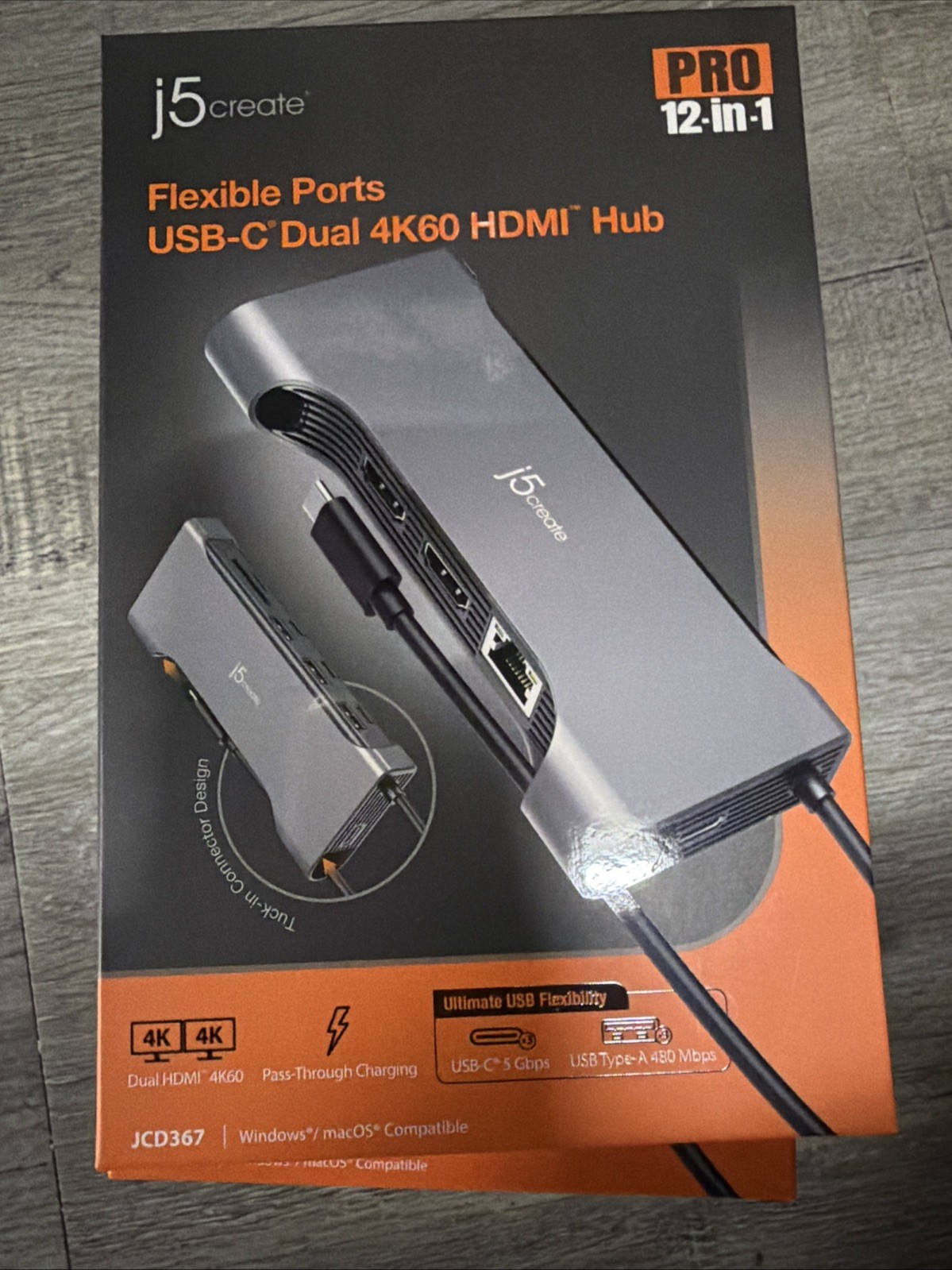 New j5create USB-C Dual 4K60 HDMI Mini Dock JCD367
