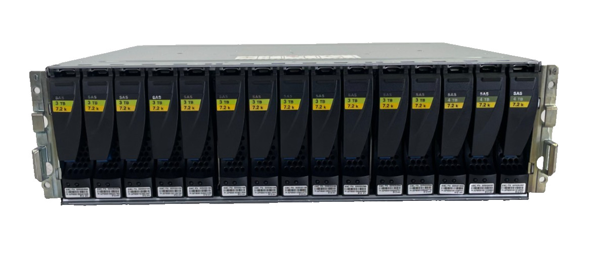 EMC KTN-STL3 15-Bay 3.5" Storage Enclosure 2x I/O Modules 2x PSU w/Caddies