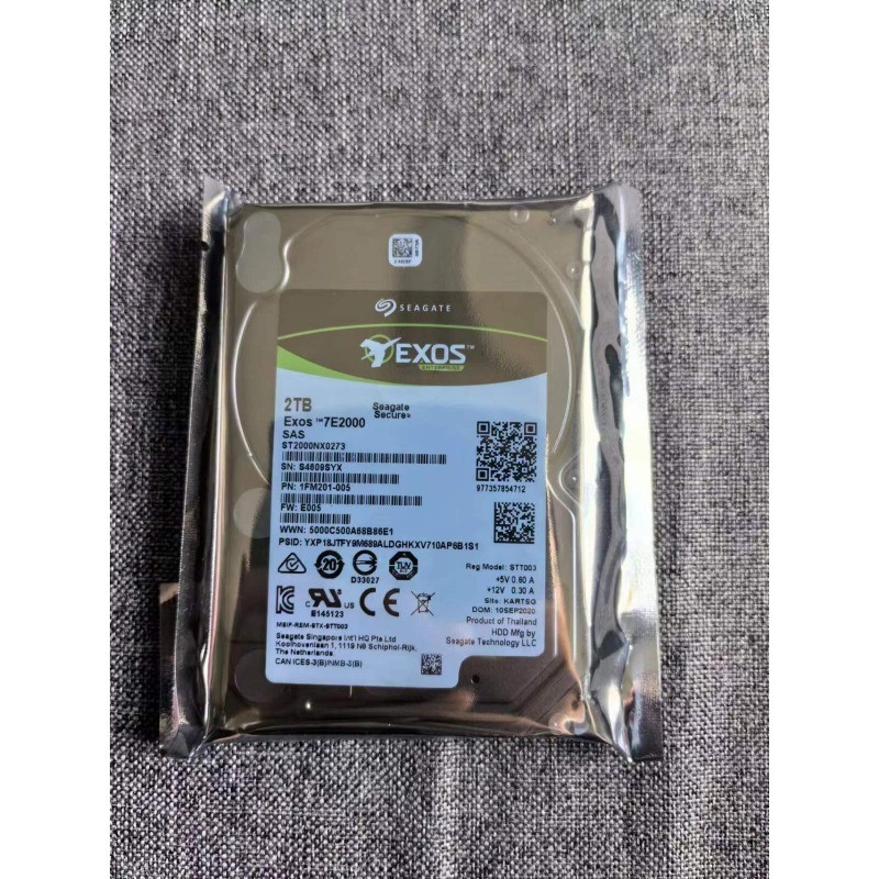 SEAGATE ST2000NX0273 Exos 7e2000 2tb 7200rpm SAS-12gbits 128mb Buffer 2.5inch