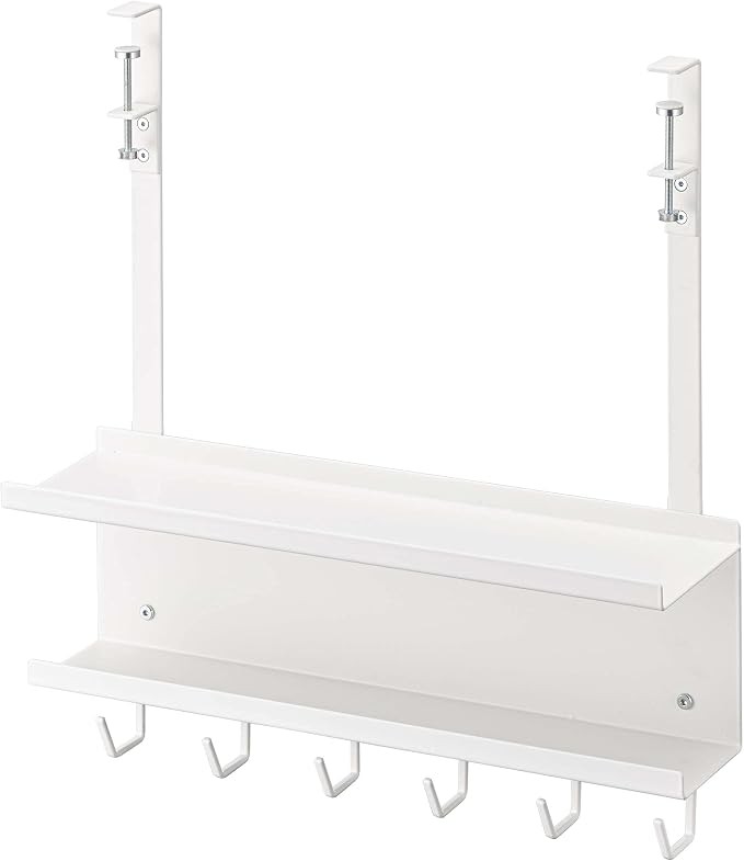 Yamazaki Under-Desk Cable & Router Storage Rack, White, 40 x 11.5 x 43 cm, Smart
