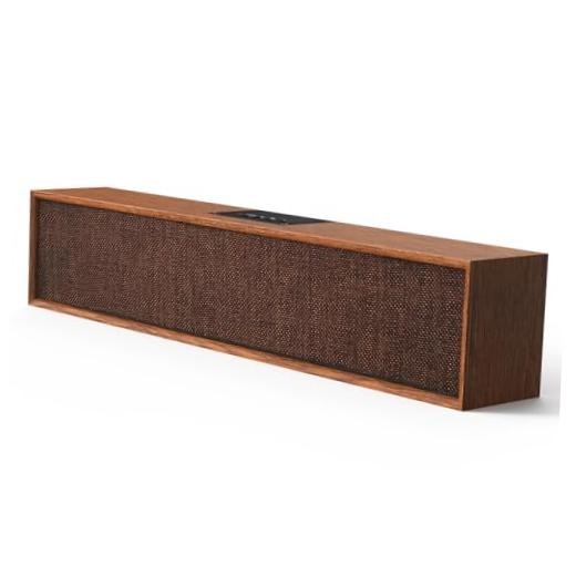 Retro Wood Computer Speaker Bluetooth 5.3 | Wooden retro PC soundbar with