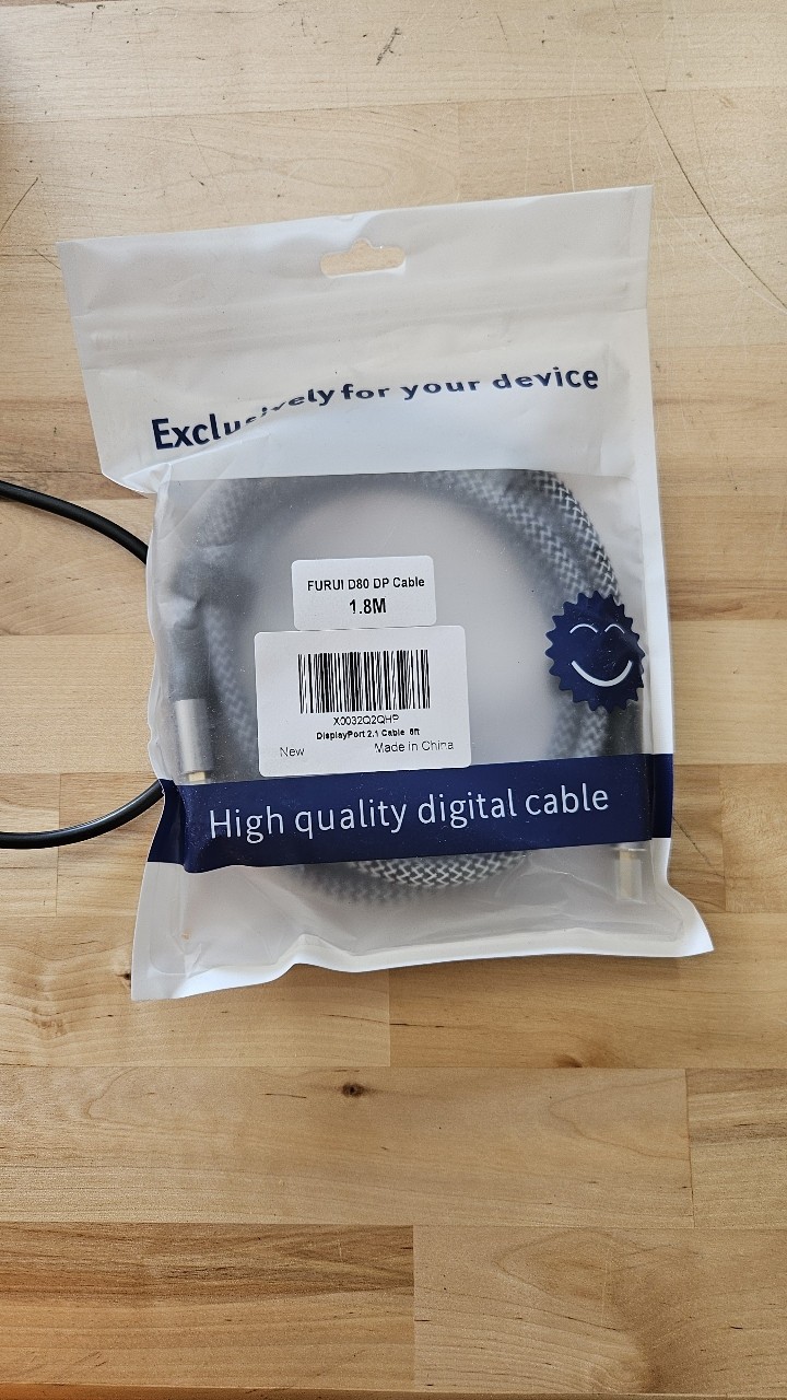 FURUI D80 DisplayPort 2.1 Cable 1.8M High Quality Digital Cable