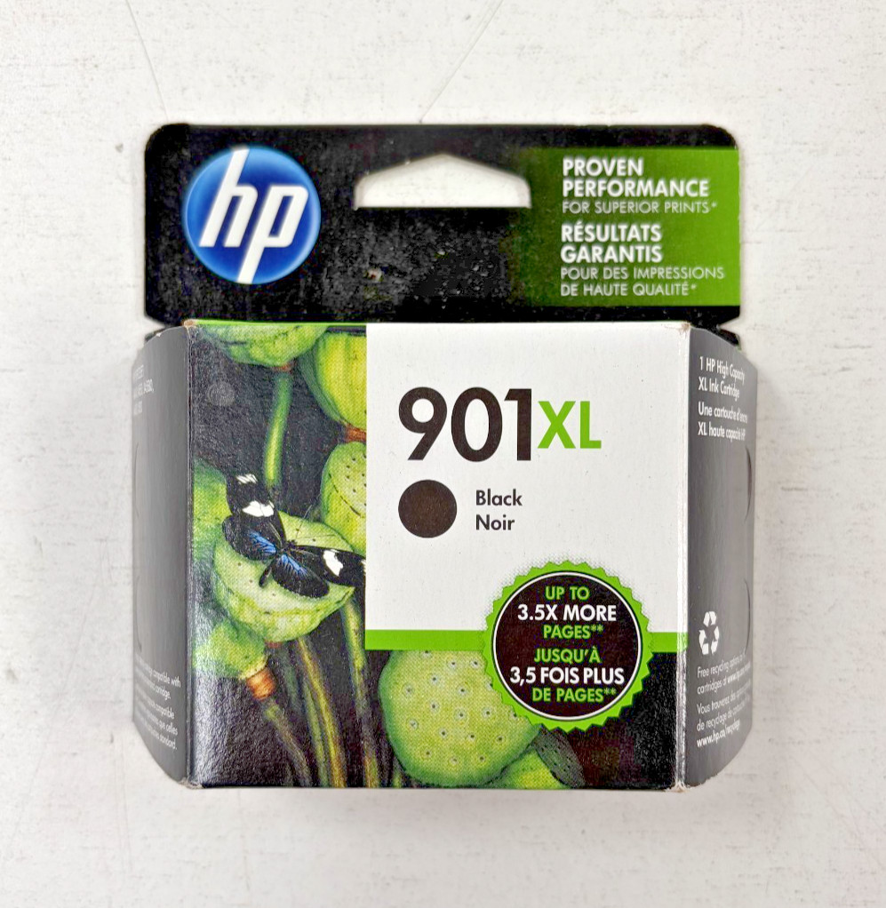 New Genuine HP 901XL Black Ink Cartridge OfficeJet High Capacity Exp June 2018