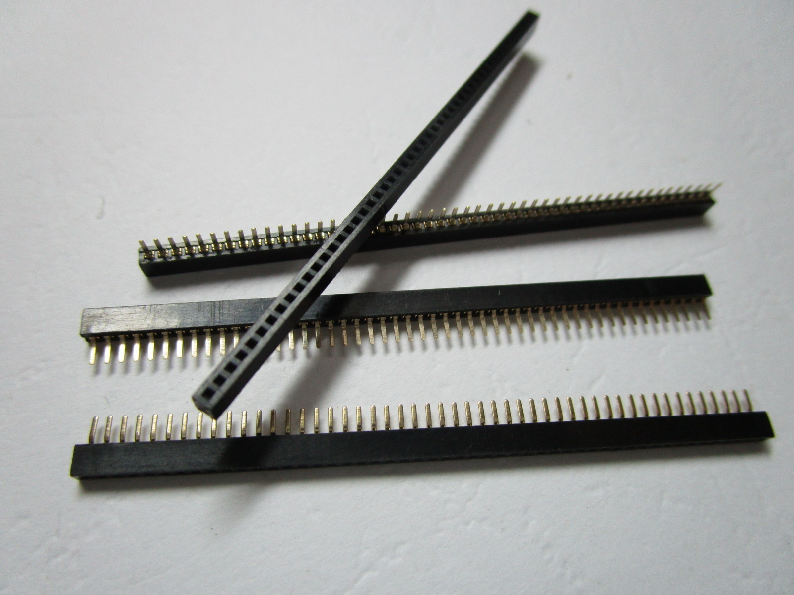 50 pcs Gold Plated 1.0mm 1x50 50pin Breakable Female Pin Header Single Row Strip