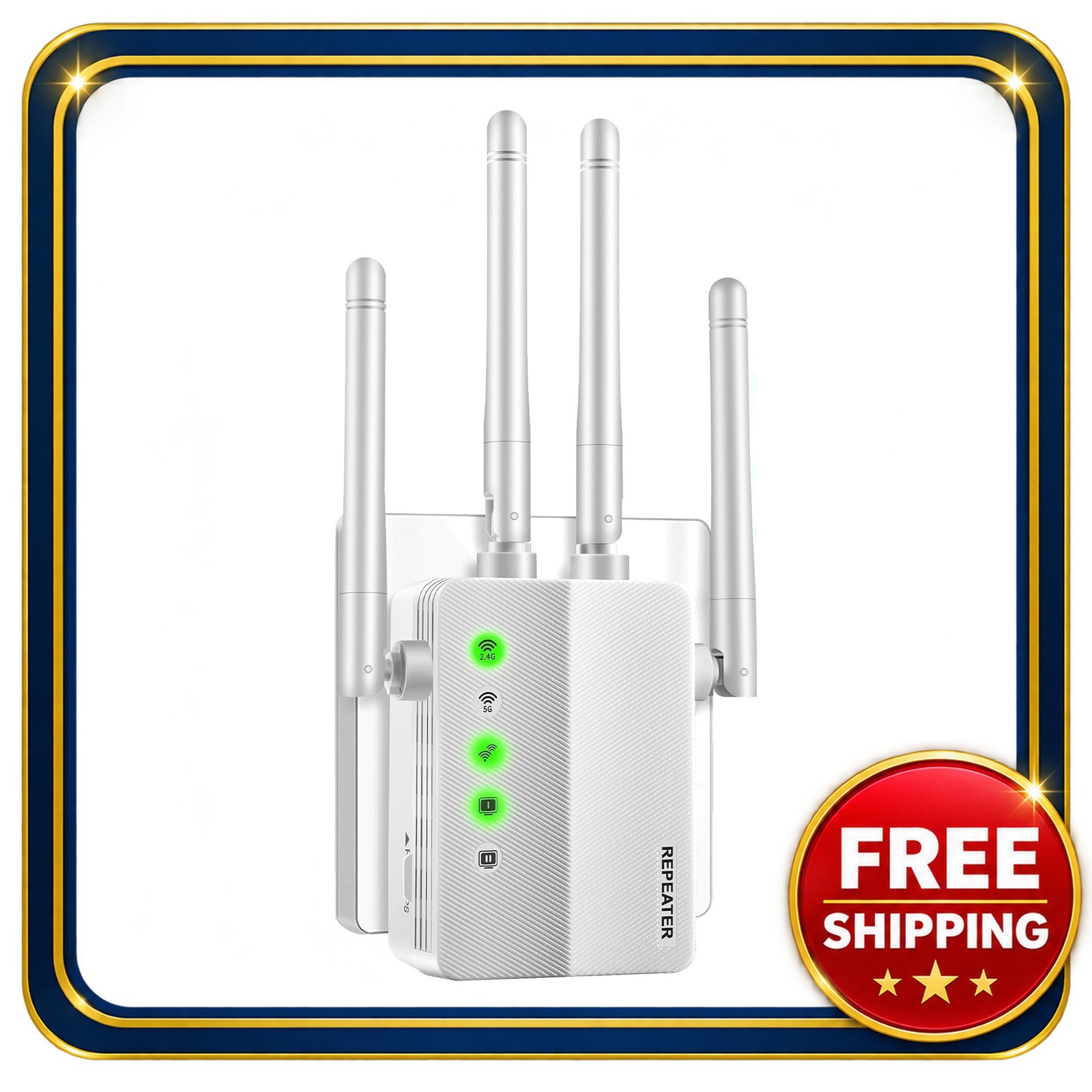 WiFi Extender Dual Band 1200Mbps Signal Booster for Home