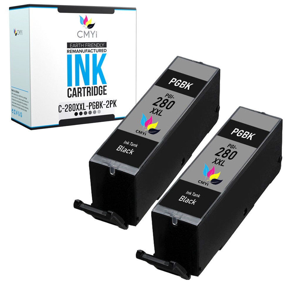 2 PK PGI-280XXL Pigment Black Ink Cartridge for Canon 280XXL Fits PIXMA Printer