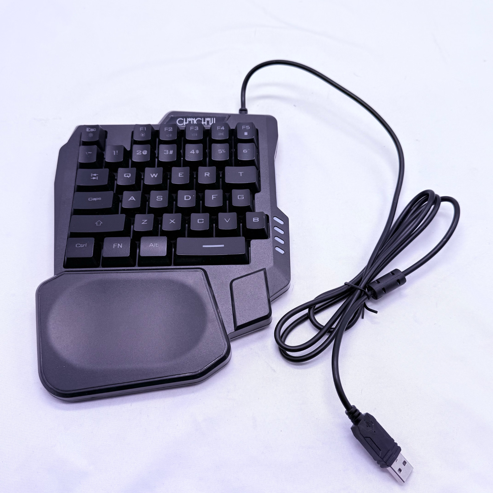 CHONCHOW One Handed Gaming Keyboard, 35 Keys, Rainbow LED, Wired USB, Ergonomic