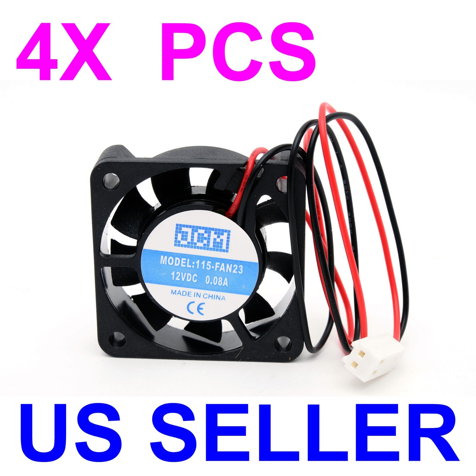 4PCS DC12V Cooling Computer Case Fan 4010 40x40x10mm PC 3D Printer 2Pin 40x10mm