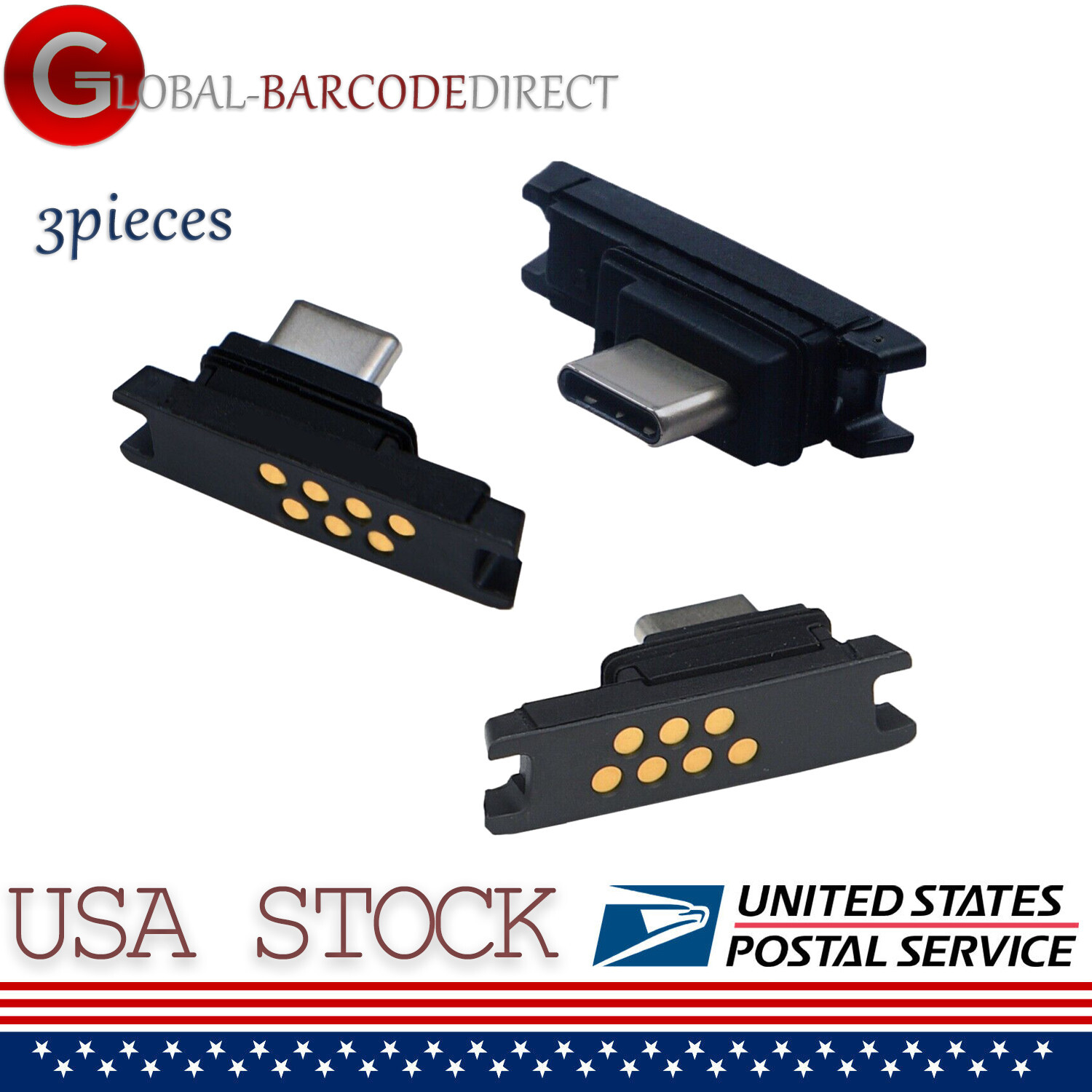 3pcs Sync & Charge Connector Replacement For Zebra Motorola TC51 TC56 TC510K