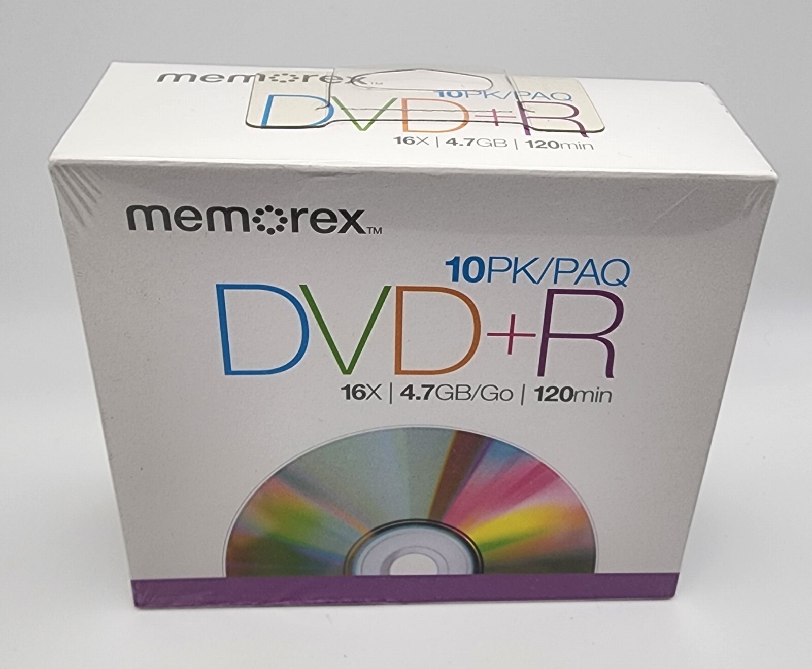 New Memorex 10-PACK DVD-R  Recordable Discs 16X 4.7GB 120Min Sealed