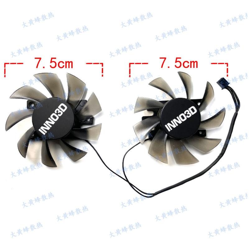 Graphics Fan CF-12915S For INNO3D GTX1650 1630 Twin X2 Black Gold Supreme