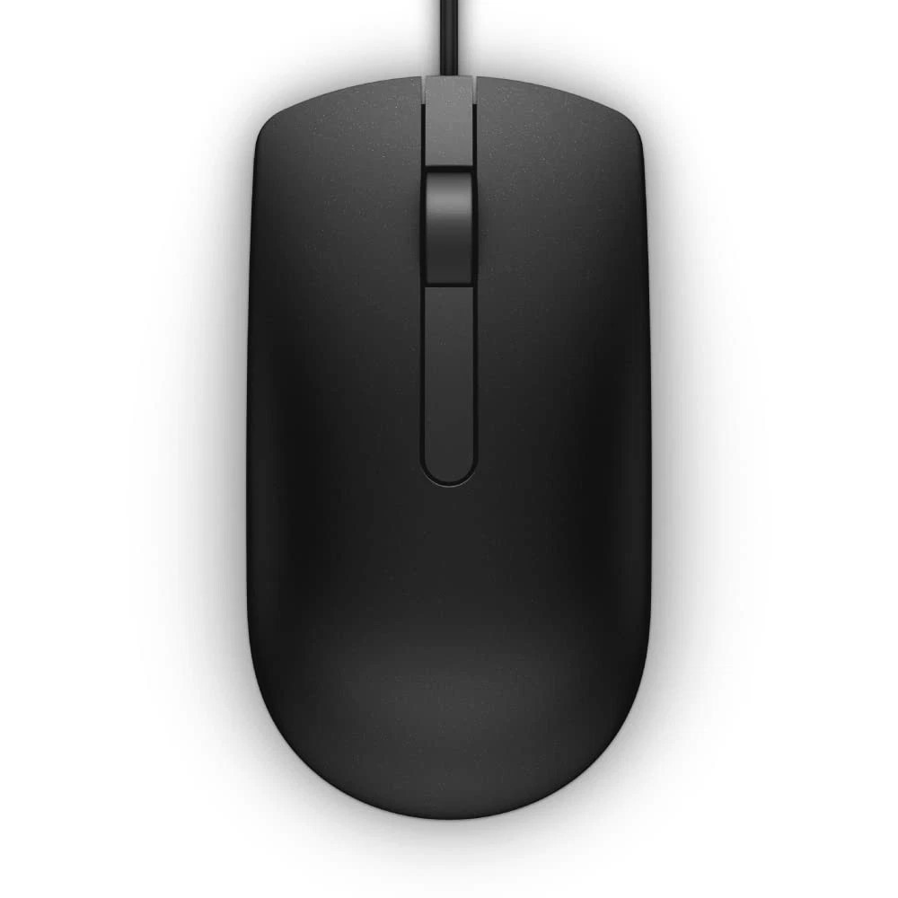 Dell MS116p USB Wired Optical Mouse Black 3 Button Scroll Wheel 1000 DPI 0WPHTC