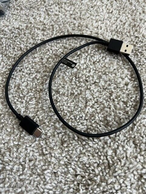 *Two Pack* NEW HP USB-A Male to USB-C Male Cable-2 feet long (black color)