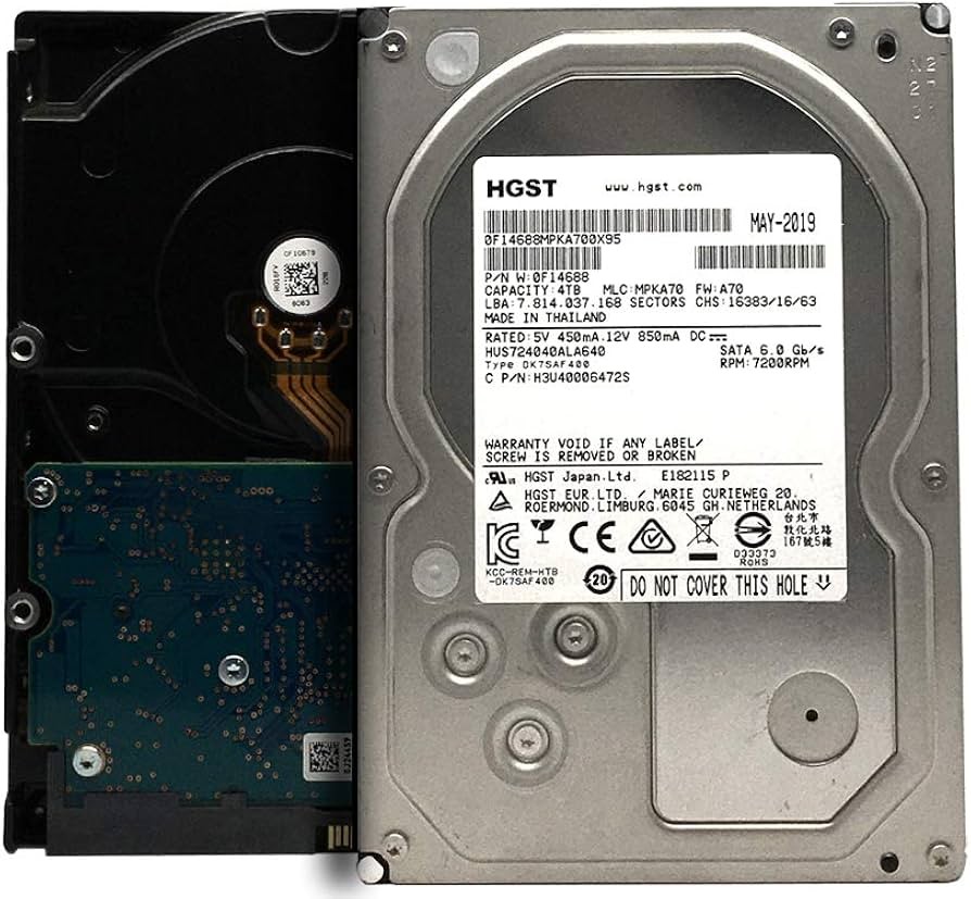 HUS724040ALA640 HGST Hitachi 4TB 7.2K SATA 3.5'' Hard Drive 0F19459