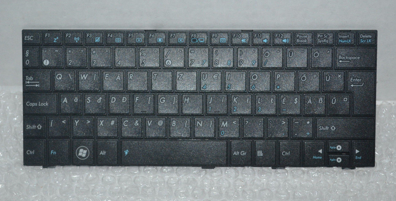 Genuine Asus Keyboard 1008HA Hungarian Black P/N: 04GOA192KHU10-2