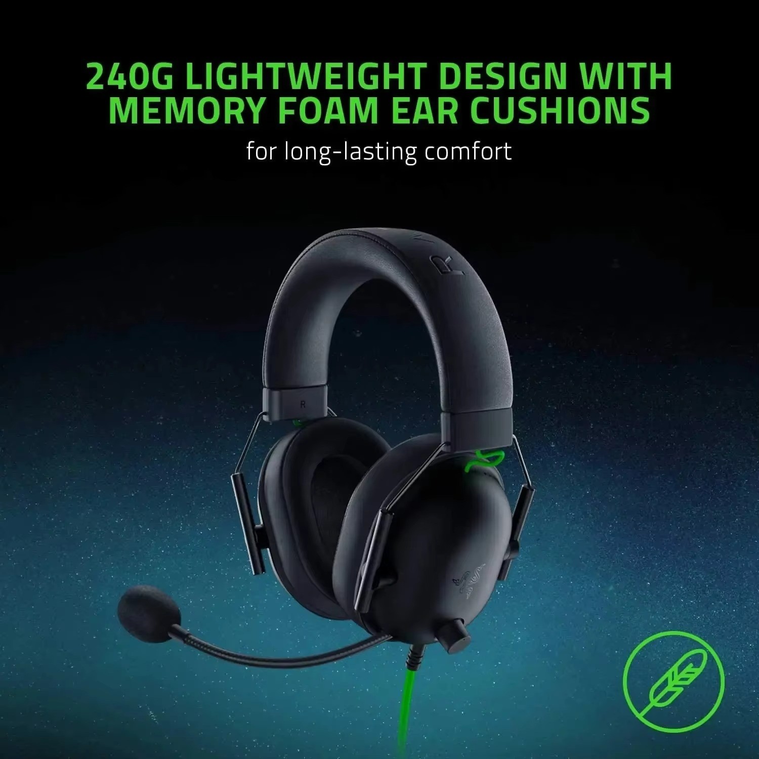 2026 Razer BlackShark V2 X Wired Esports Headset with 7.1 Sound & Cardioid Mic