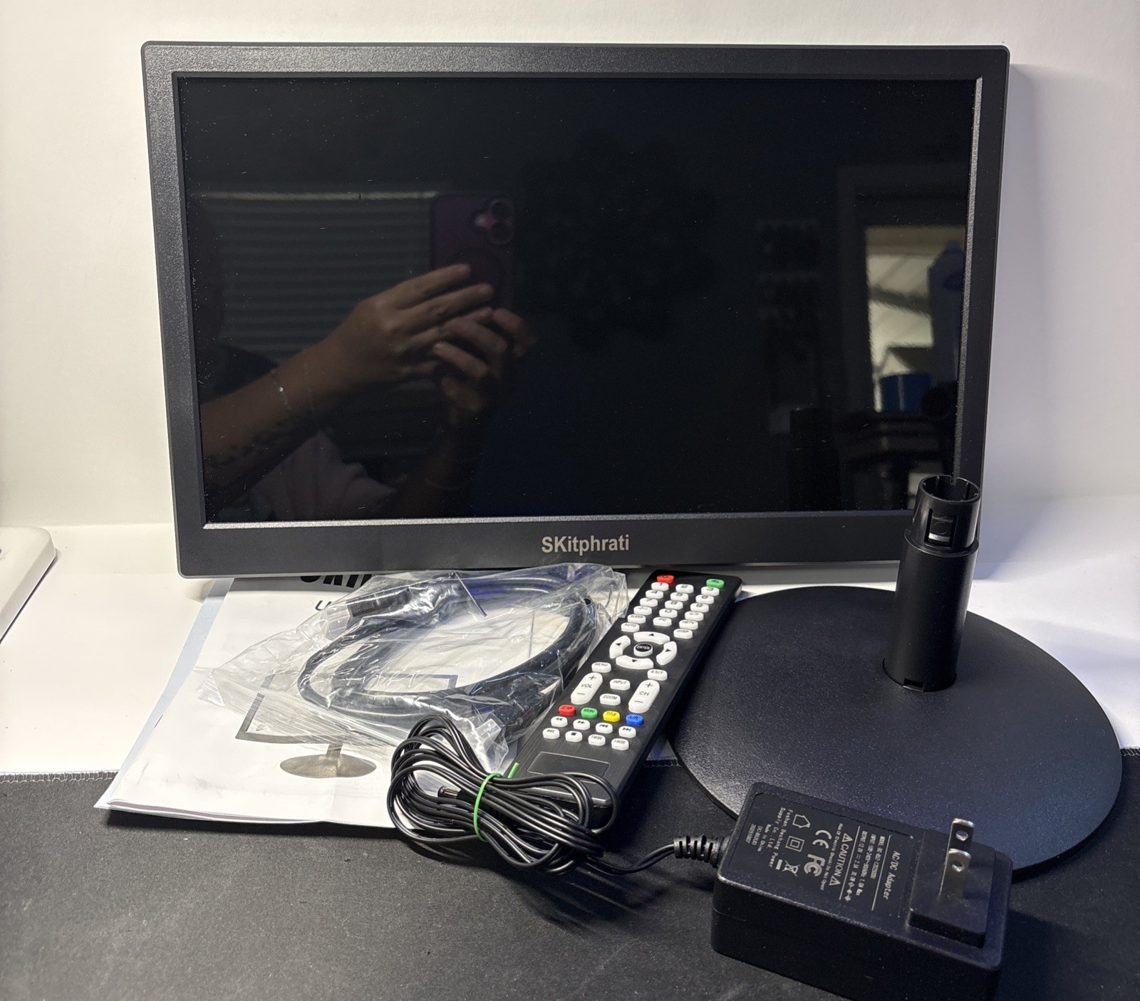 SKitphrati 15.6 Inch Small PC Monitor FHD VA 1080P PC Desktop Display