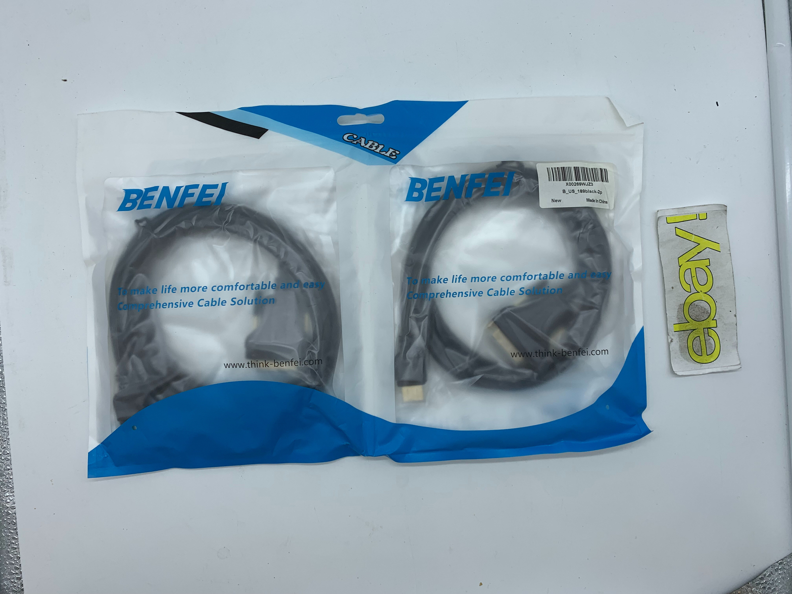 SEALED Benfei B_US_189 HDMI Port To DVI-D DVI Adapter Cable Black 2 Pack FREE SH