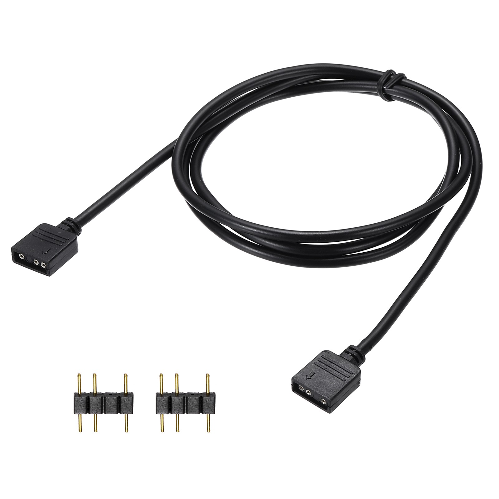 ARGB Extension Cable, 5V 20" 3 Pin 1 to 1 Female to Female, Black