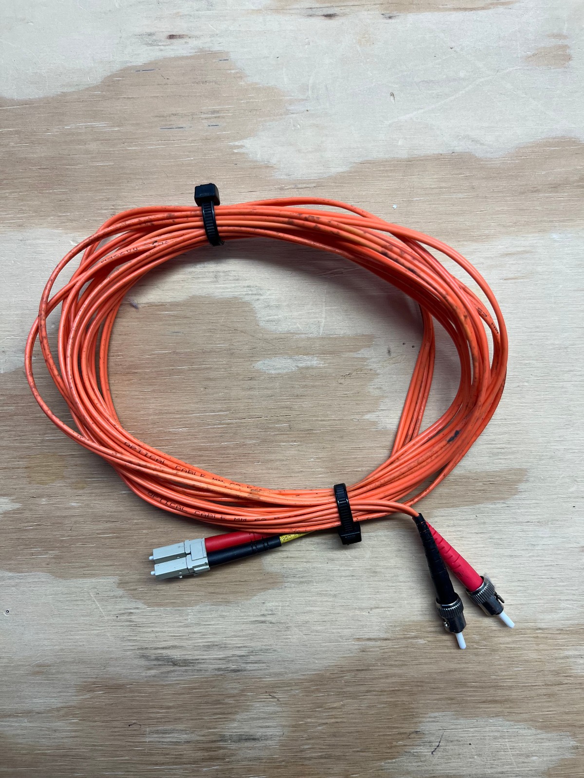 Used 5M ST-LC Duplex Optical Cables - Lot of 4