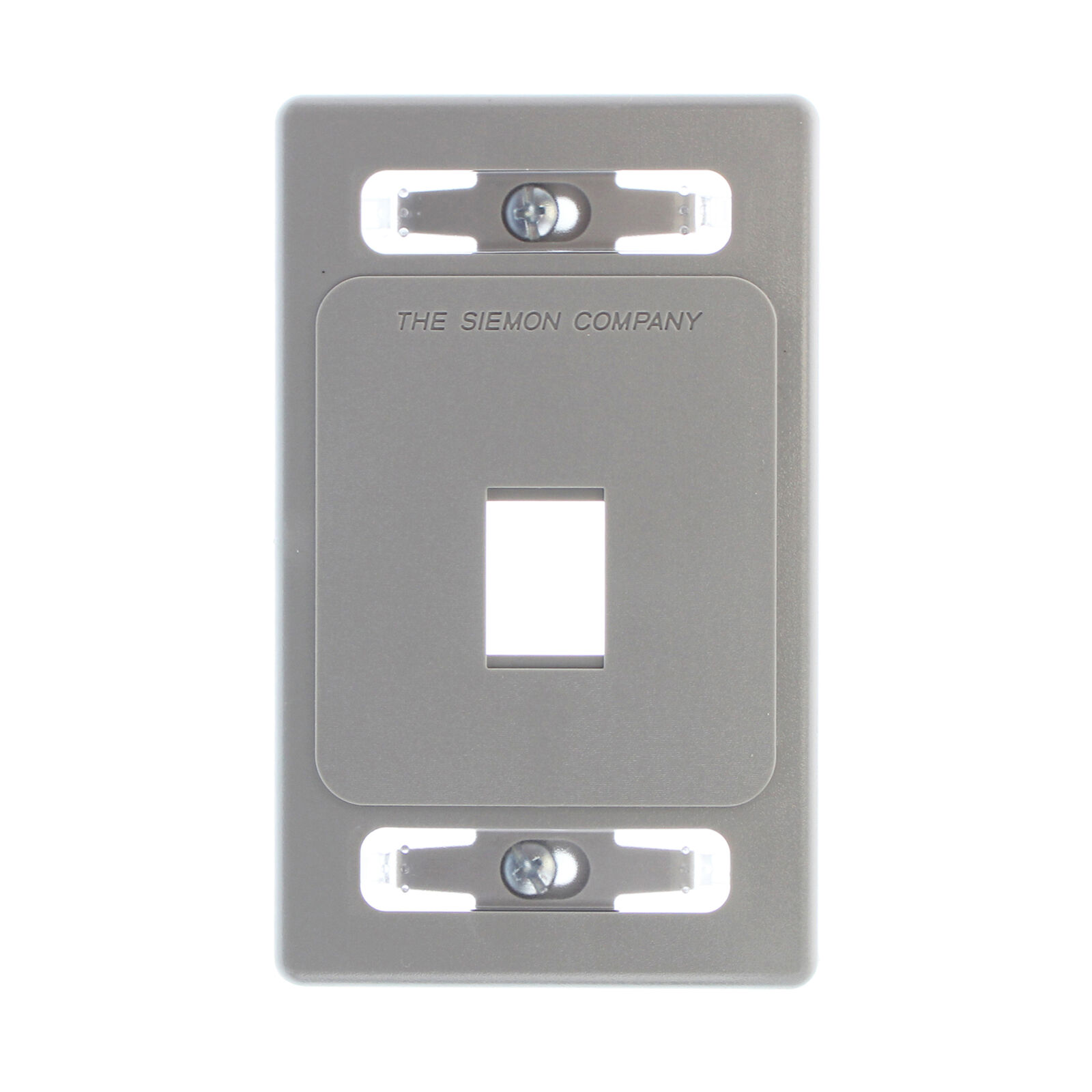 SIEMON MX-FP-S-01-04 MAX-MODULE FACE-PLATE, 1-PORT, 1-GANG, GRAY