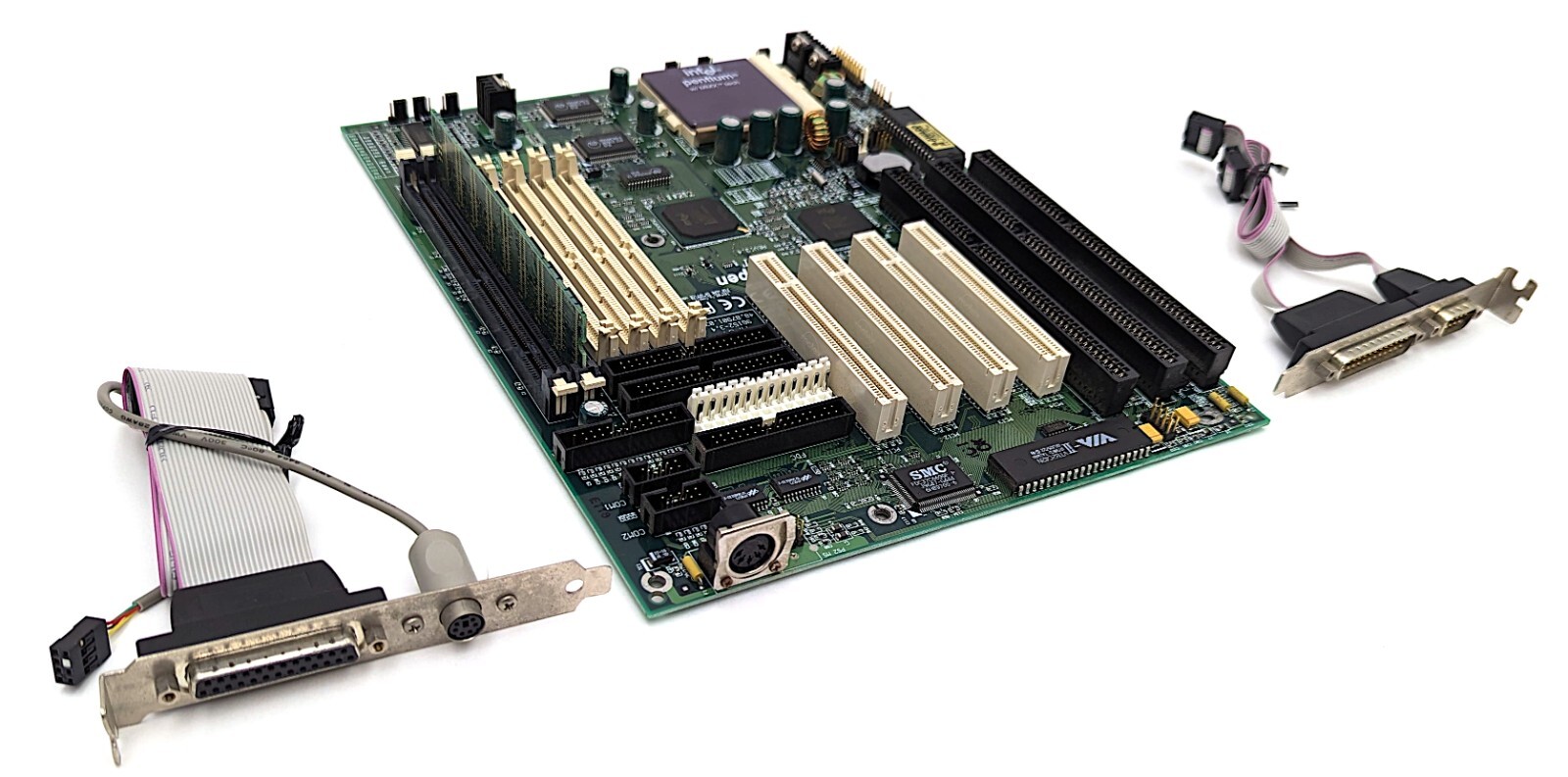 Vintage AOpen AP5T REV: 3.4 Socket 7 Motherboard Pentium MMX 166MHz CPU 64MB RAM