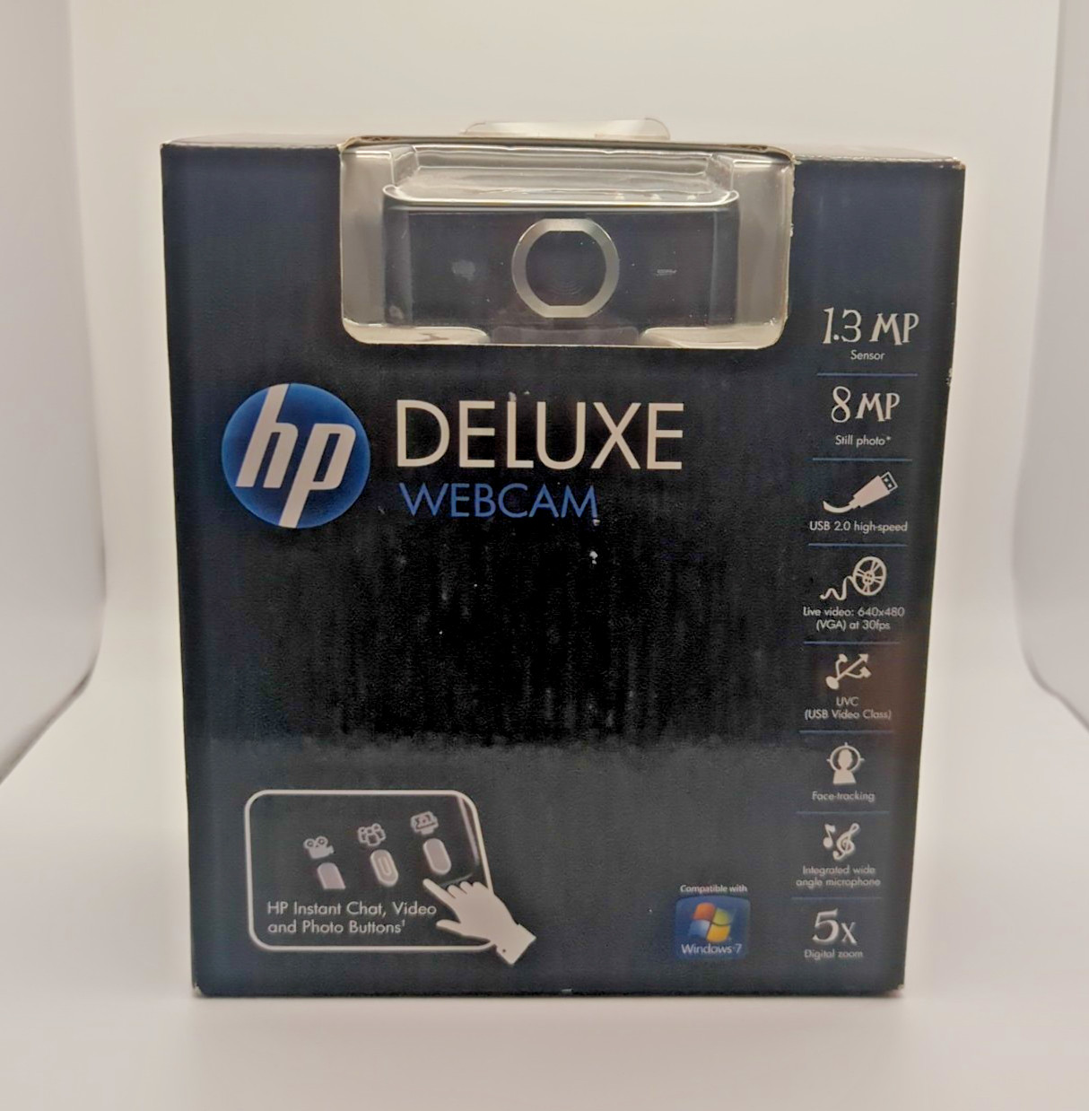 HP Deluxe Webcam KQ246AA#ABA 1.3 MP Sensor HD Quality Photo For Chat Video