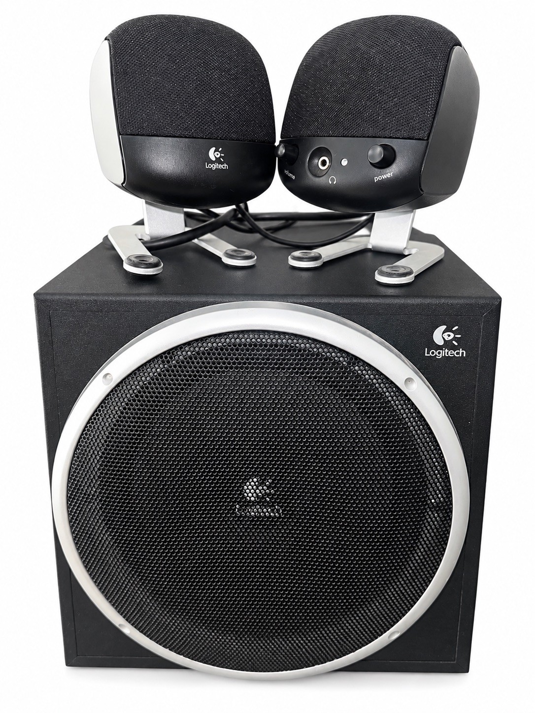 Logitech PC Computer Speakers Z-340 8" 2.1 Subwoofer w/ 2 Surround Sound Tested