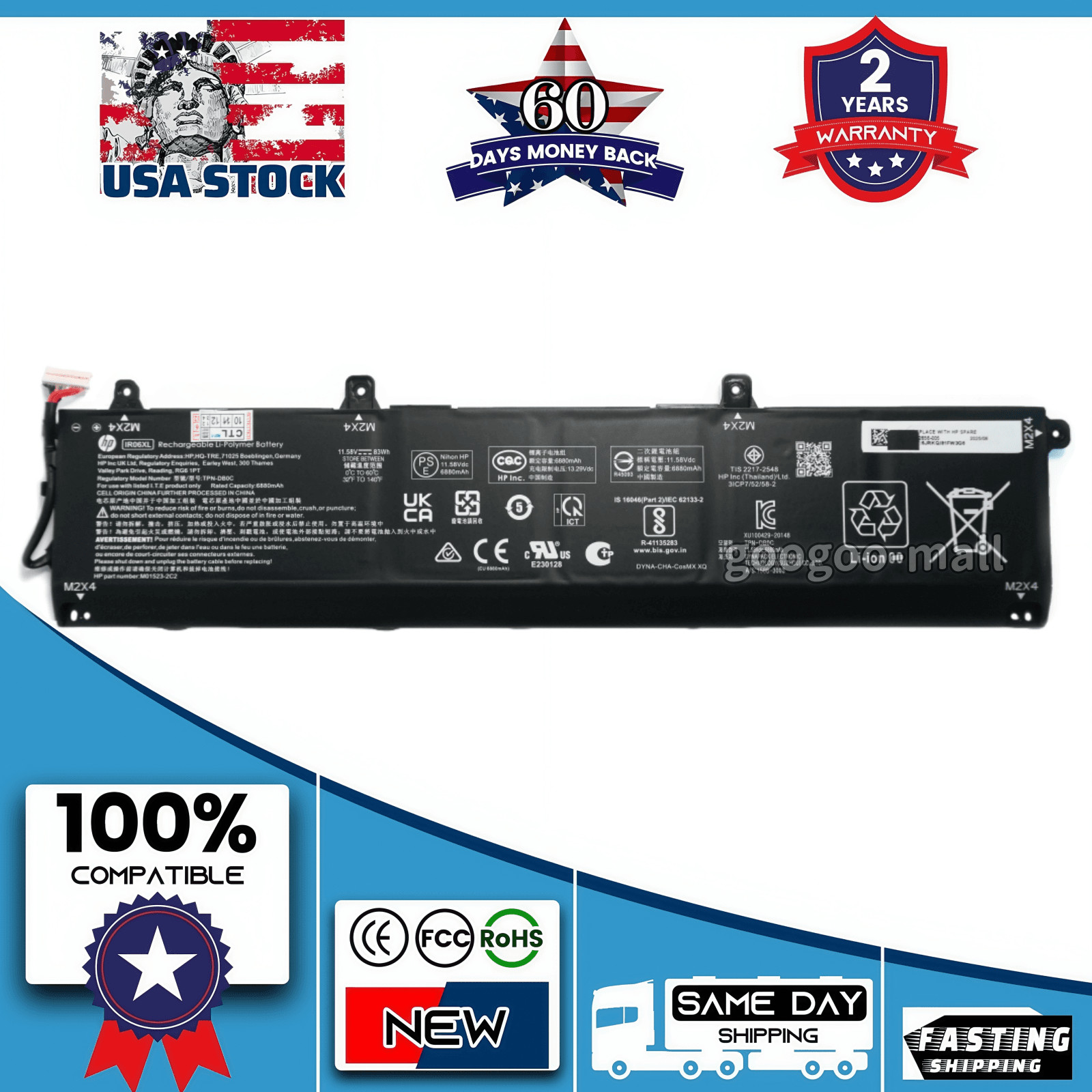 New Genuine IR06XL Battery for HP ZBook Power G7 IR06083XL M02029-005 M01523-2C1