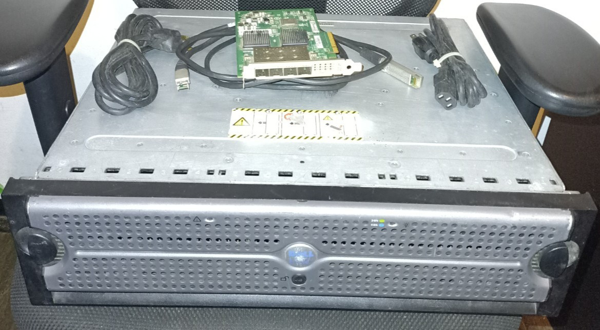EMC2 DELL 15 Bay Expansion KTN-STL4 FC Disk Array W/ HBA & Cord No HDDs Or Caddy