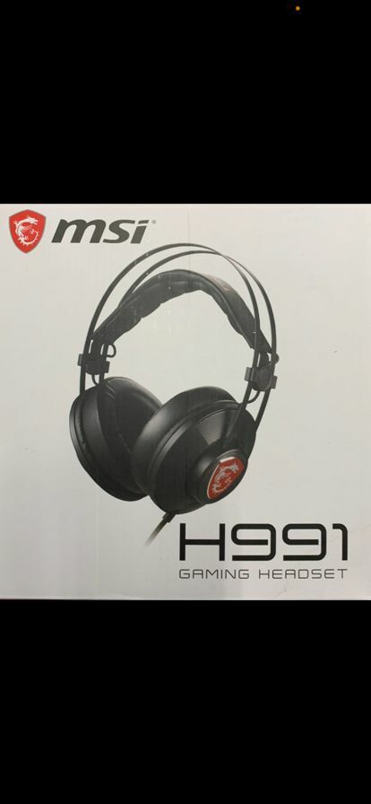 MSI H991 Gaming Headset With Built in Mic Black Volume Control