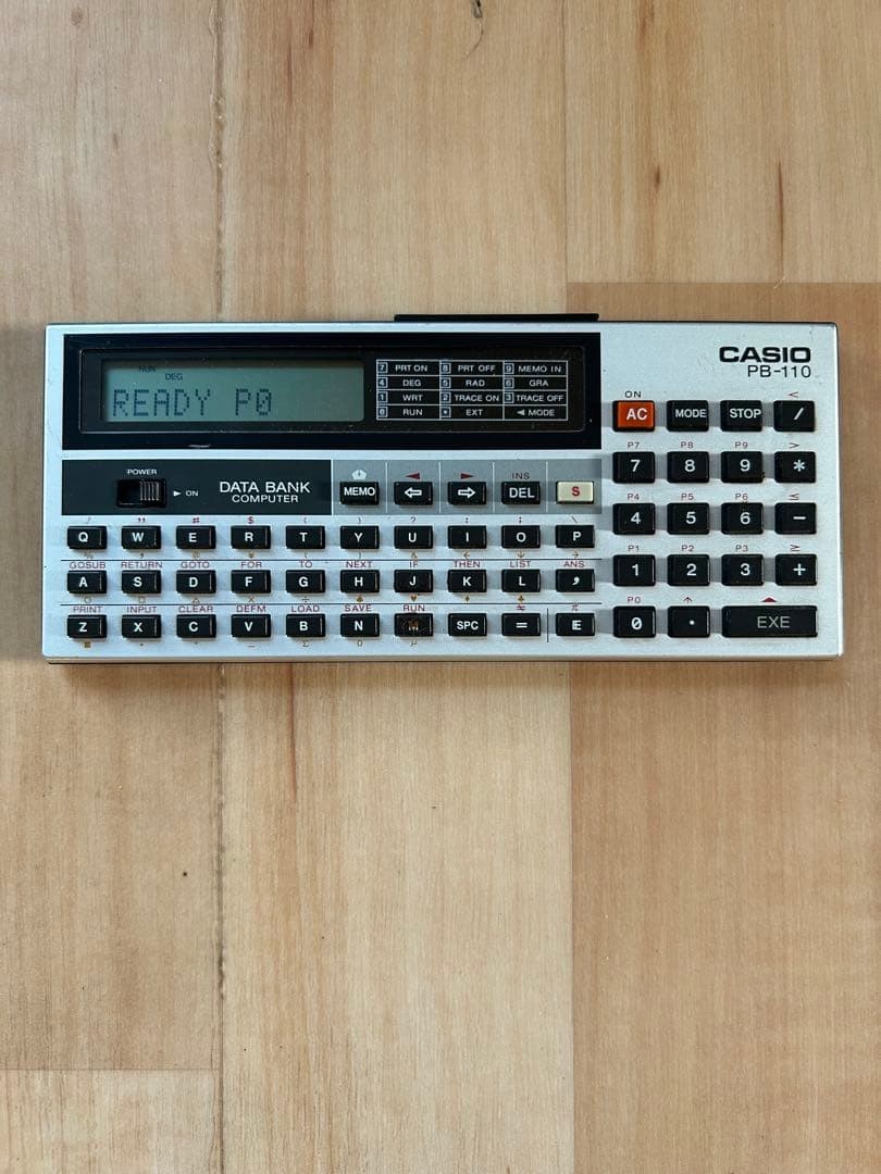 CASIO PB-110 Data Bank LCD Display Pocket Computer Vintage 1980s TEsted