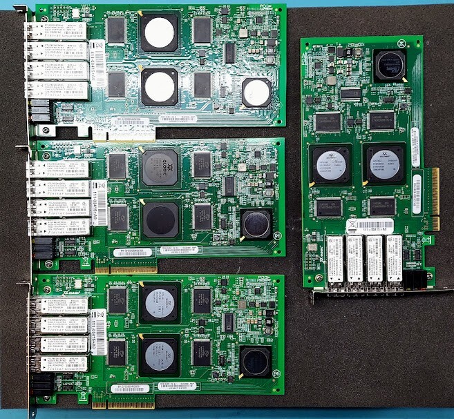 Lot of 4 QLogic PX2610402-05 port 4Gb Fiber Channel HBA