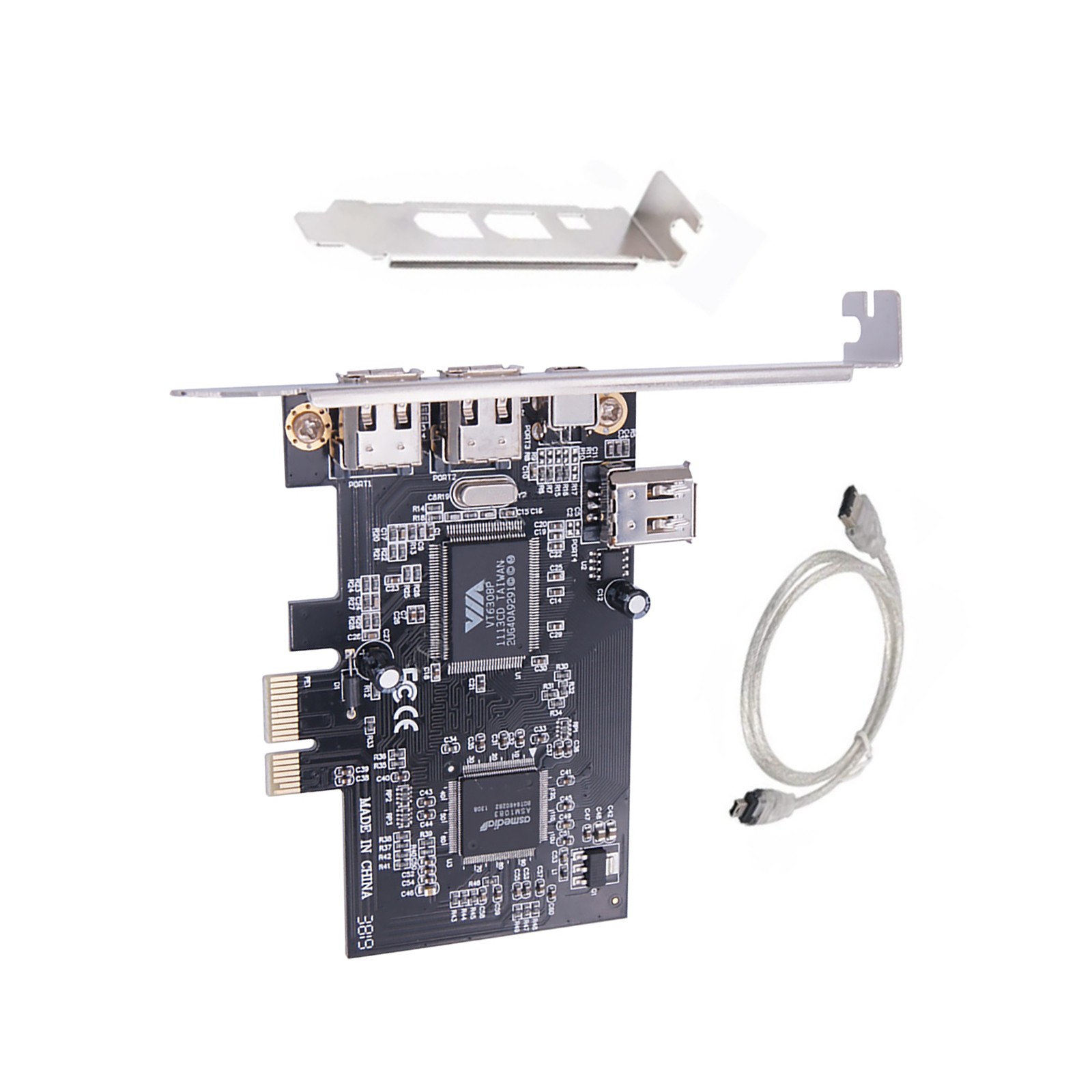 4 Ports (3 x 6 Pin and 1 x 4 Pin) PCI Ex1 to External IEEE 1349 Adapter Card F