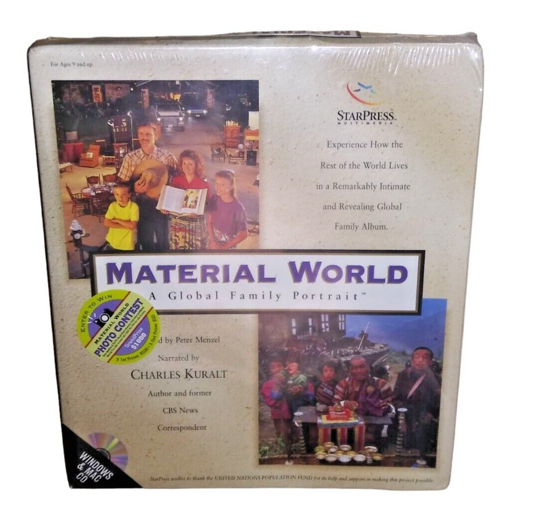 VTG Material World A Global Family Portrait CD-Rom Windows Mac 1996 StarPress NO