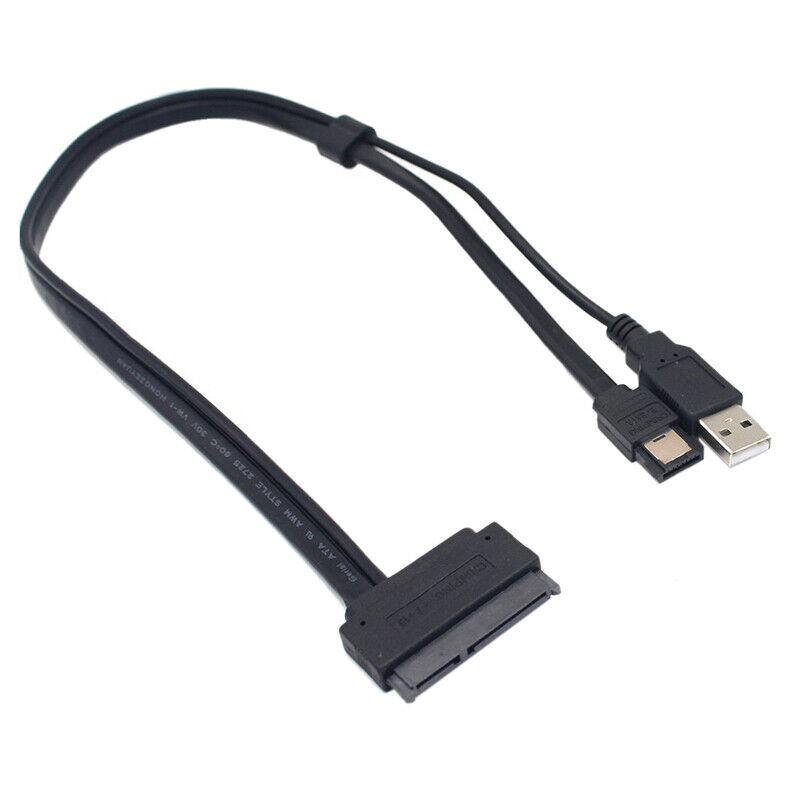 4X(2.5 inch Hard Disk Drive SATA 22Pin to eSATA Data USB Powered Cable Adaptee