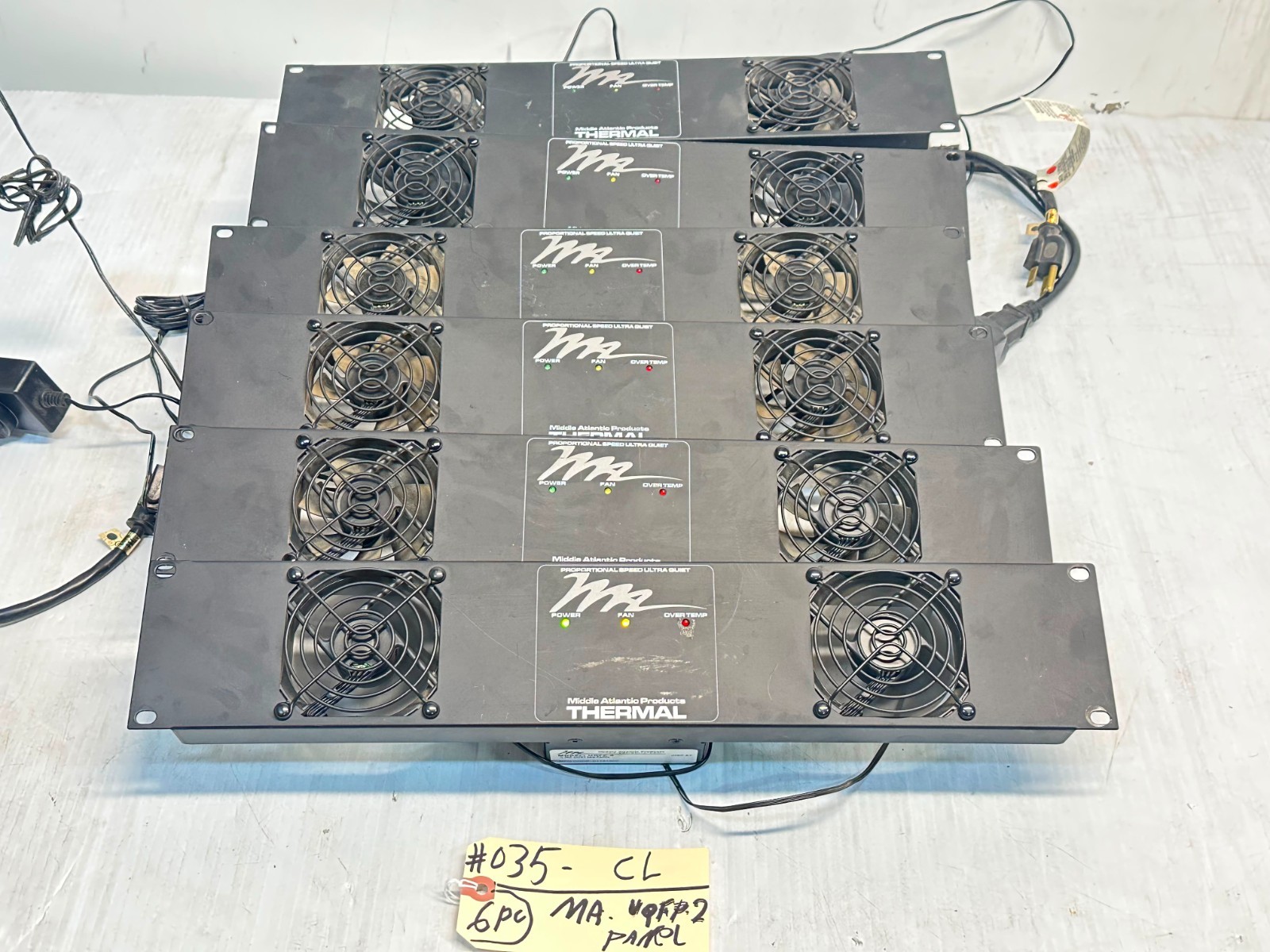 Middle Atlantic UQFP-2 Ultra Quiet Fan Panel Cooling System #CB035 (One)THS