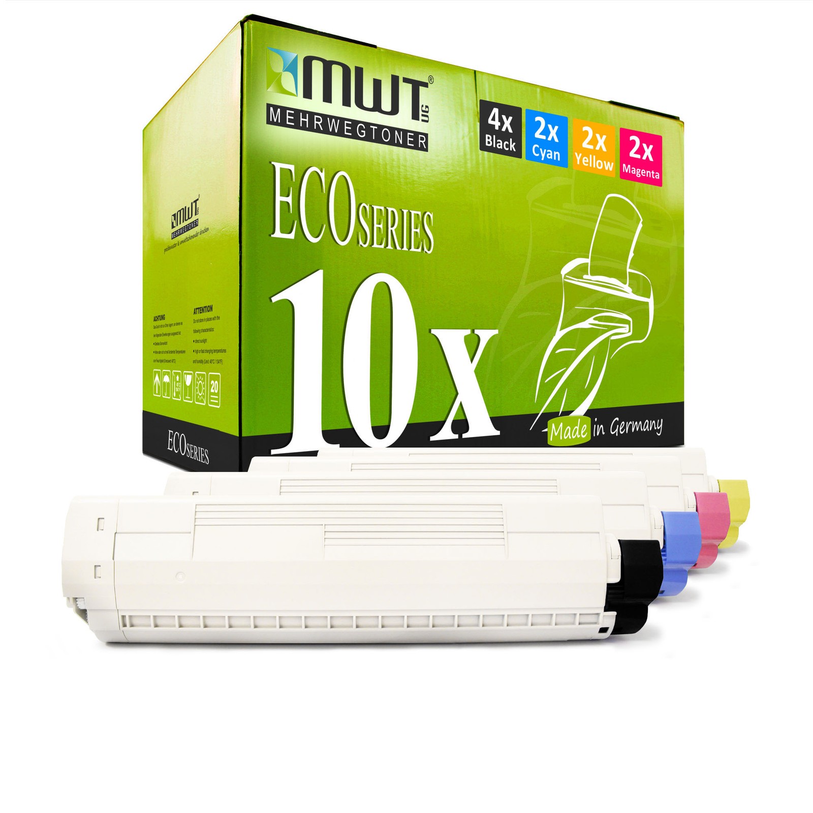 10x MWT ECO Toner XXL for OKI MC-861-CDXN MC-861-DN MC-862-CDXN MC-862-DN