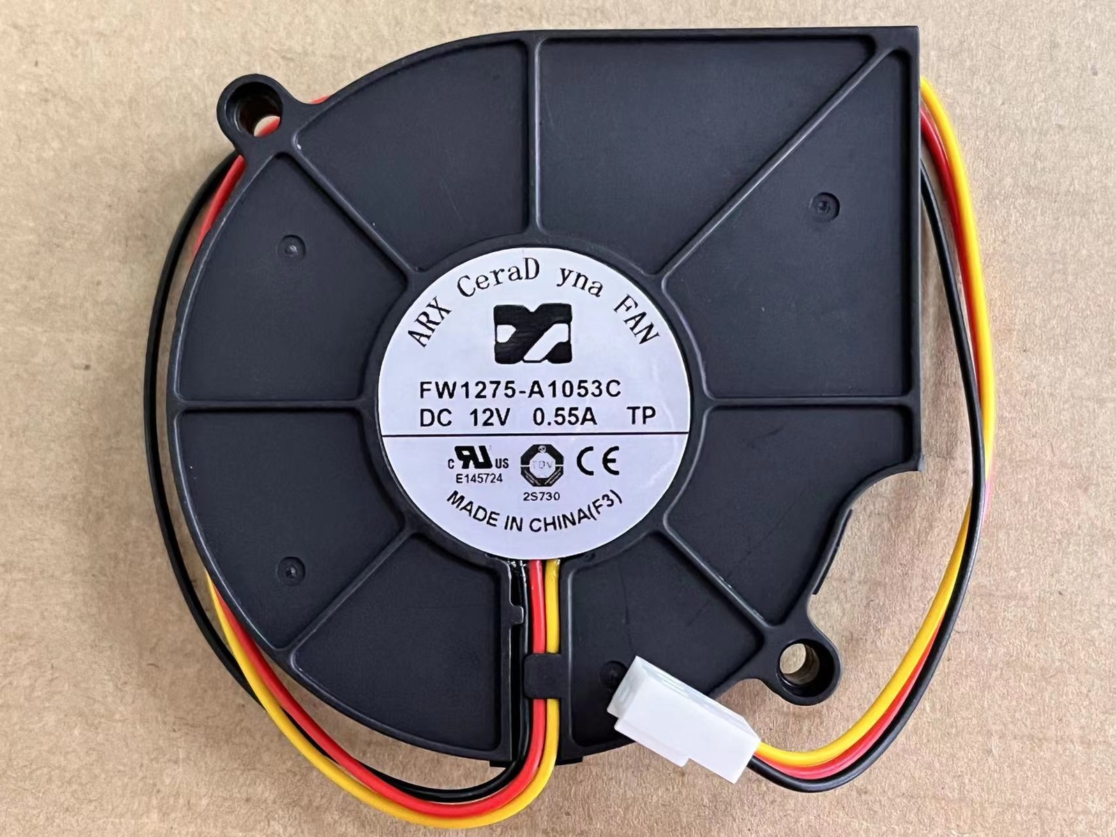 1pcs new ARX FW1275-A1053C DC12V 0.55A 3-wire centrifugal turbo fan cooling fan