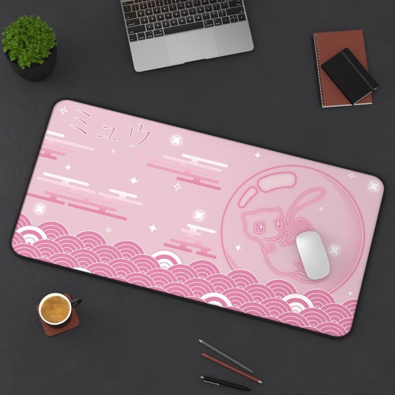 Bubble Mew Fairy Type Pokemon Gaming Desk Mat Mouse Pad