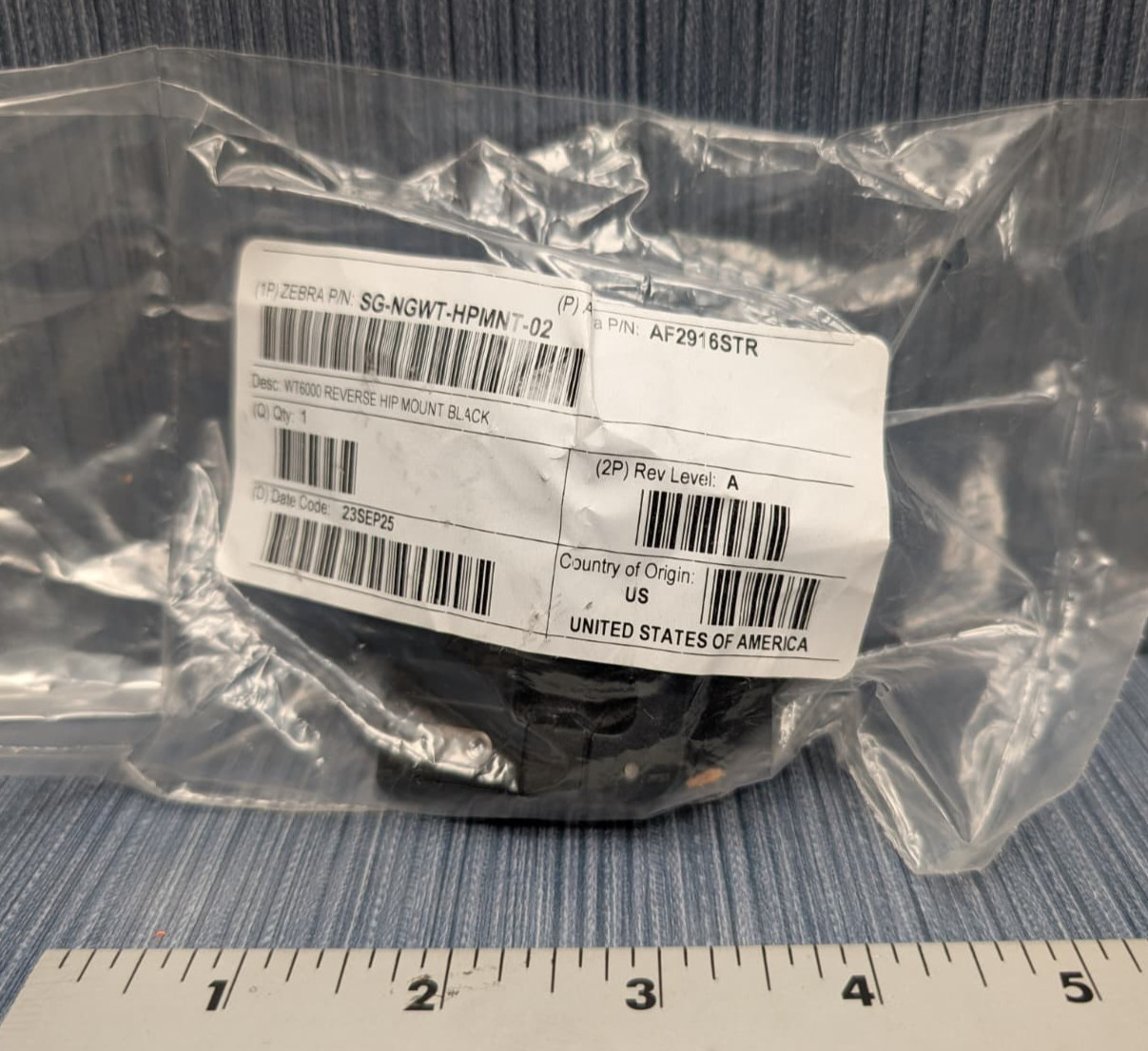SEALED Back clip for Zebra WT6000 RS6000 (SG-NGWT-HPMNT-02) Replacement Part