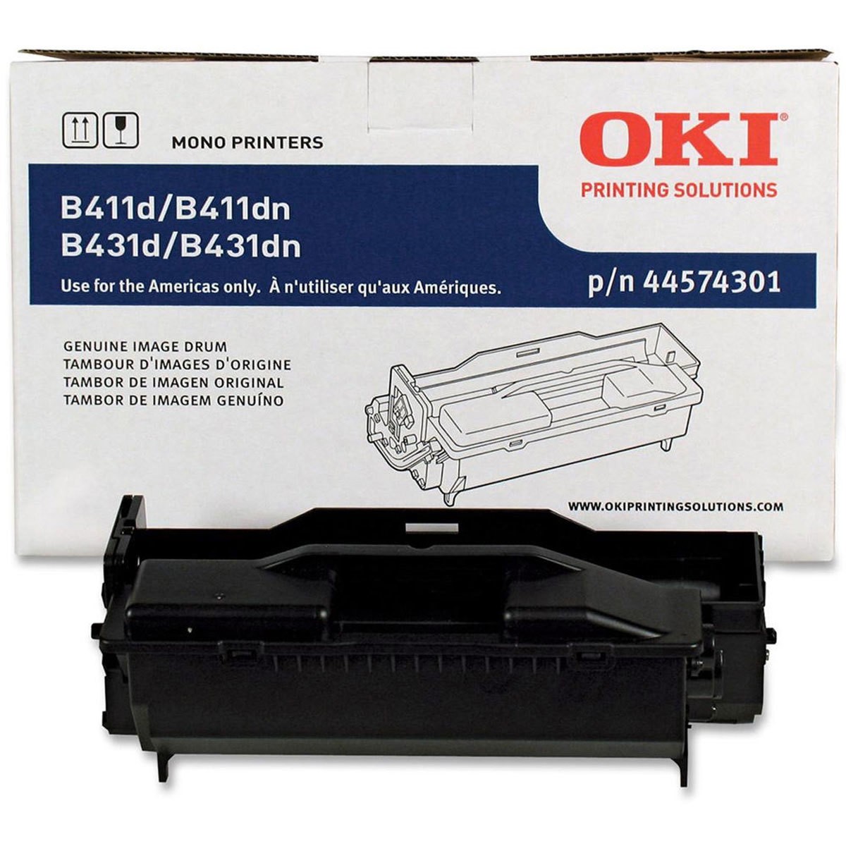 OKI Data 44574301 Black Imaging Drum Unit for B411/B431