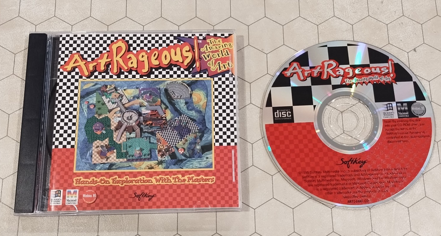 ArtRageous The Amazing World of Art CD-ROM, SoftKey, PC/Mac, 1995