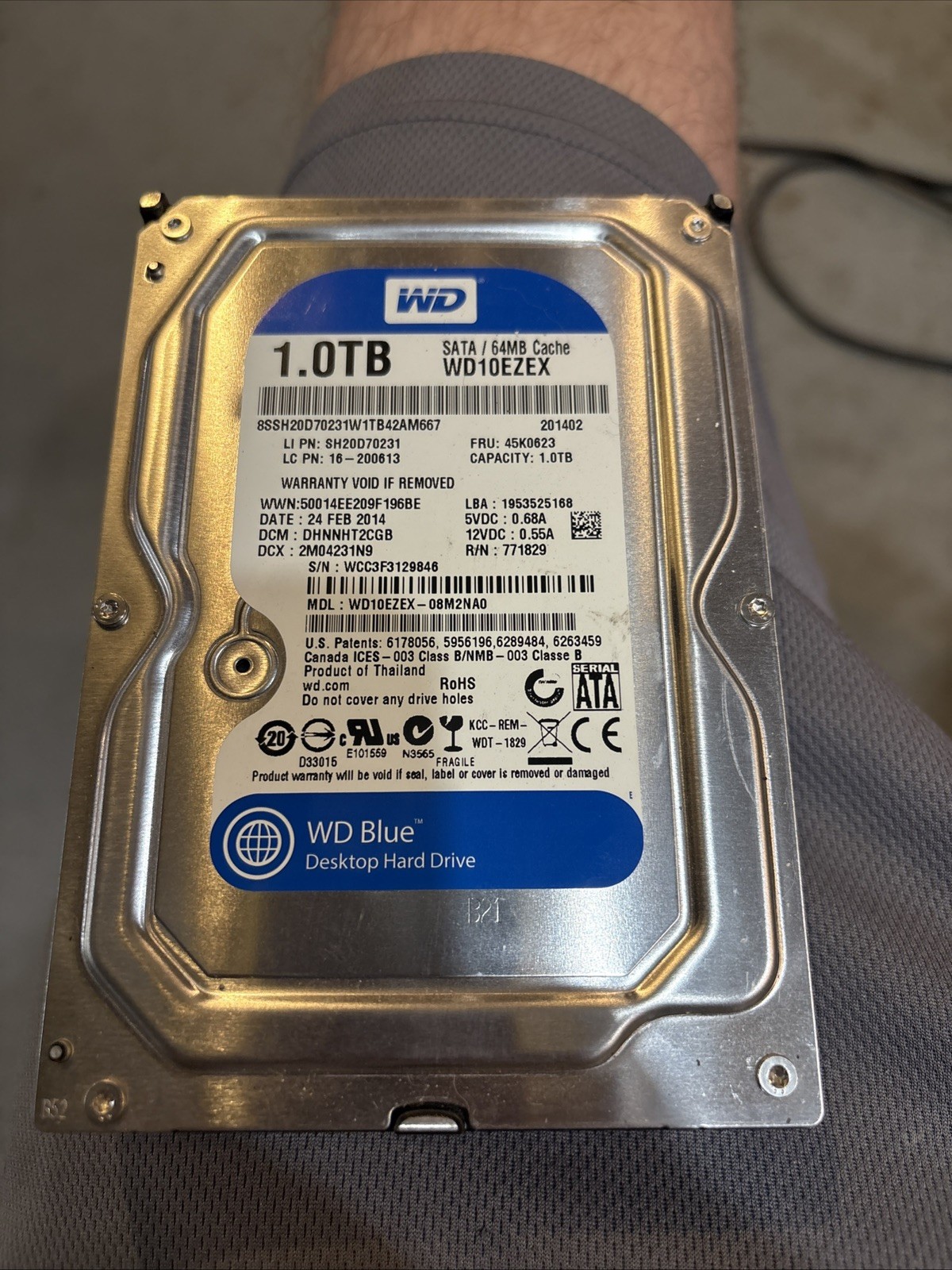 ORIGINAL DELL INSPIRON ONE 2014 HARD DRIVE 1TB WESTERN DIGITAL 