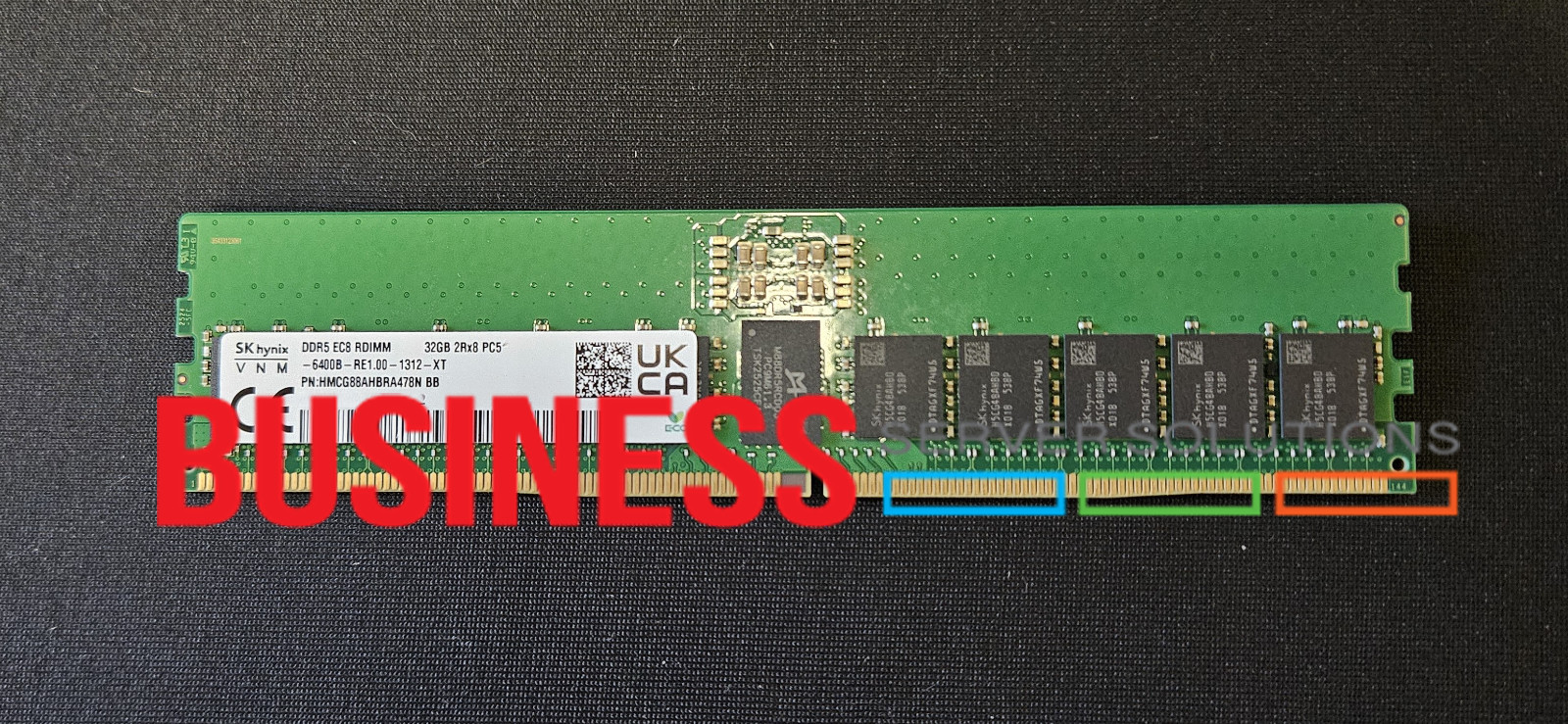 Hynix 32GB 1x32GB 6400MTs 2Rx8 RDIMM ECC HMCG88AHBRA478N