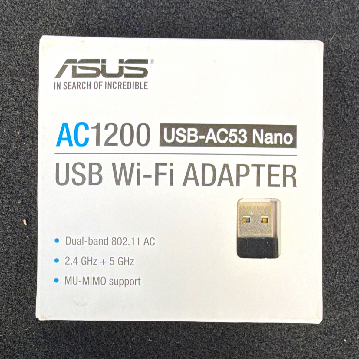 ASUS USB-AC53 Nano AC1200 Dual-Band MU-MIMO USB 2.0 Wi-Fi Adapter PC