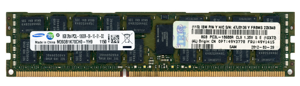 SERVER RAM MODULE IBM 49Y1415 M393B1K70CH0-YH9 8GB DDR3 REG ECC 1333MHz